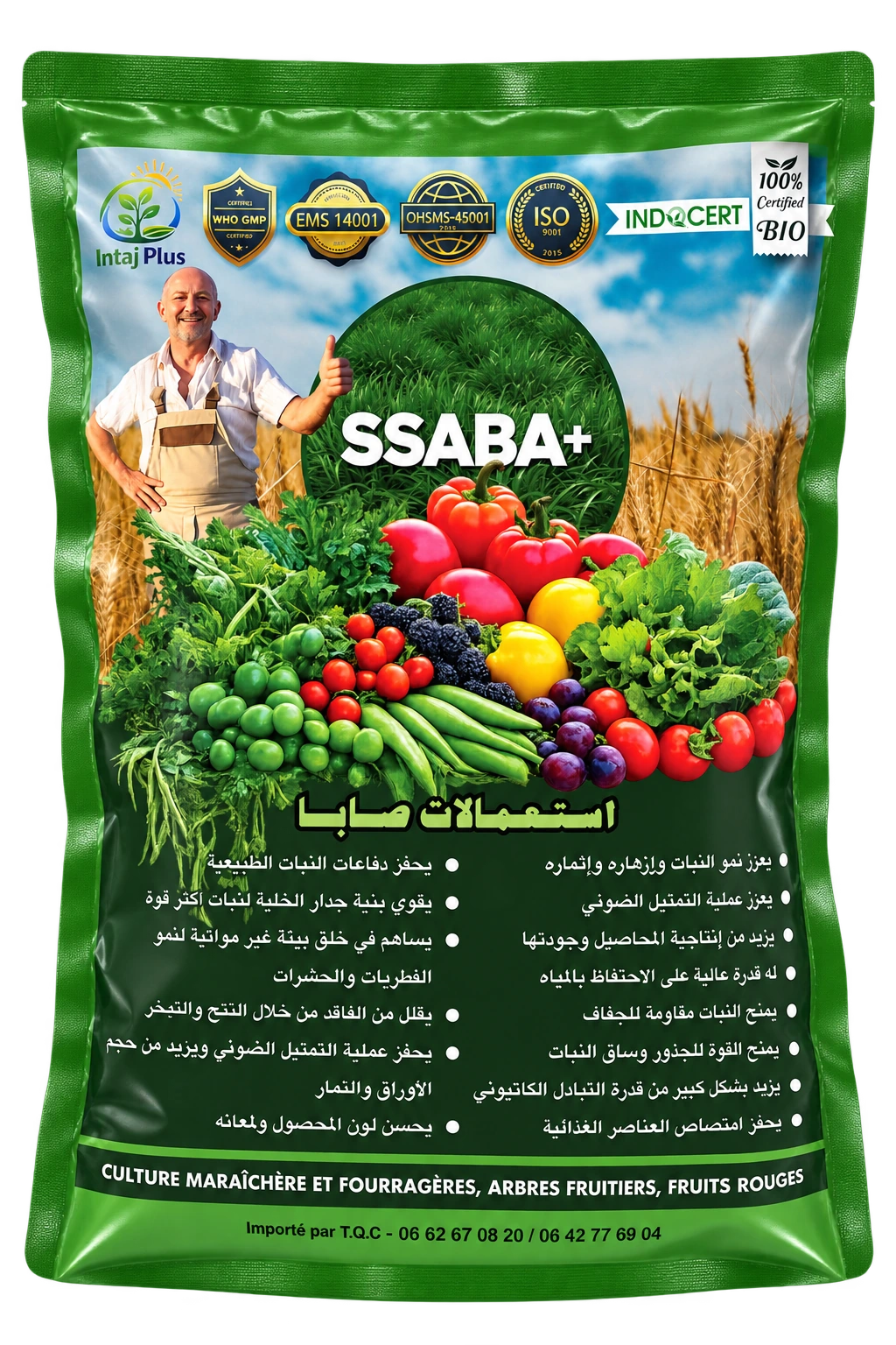 Visuel du sachet: SSABA+, 800 g · 30 × 20 cm